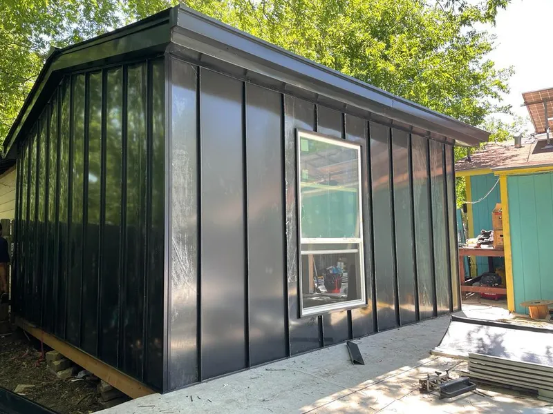 Black standing seam metal wall panels for Metal Roof Installation in West Springfield Town